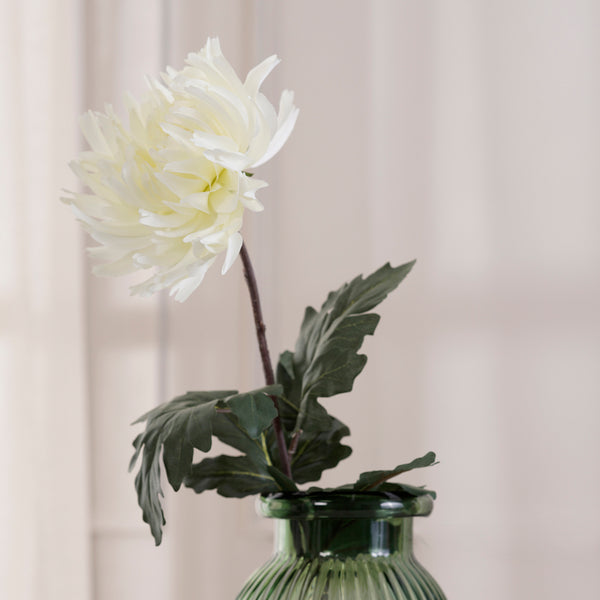 Set of 2 Chrysanthemum Ivory Stem