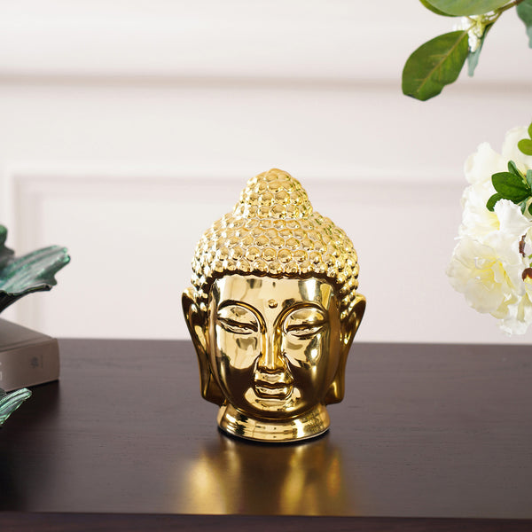 Metallic Gold Exquisite Buddha Head-Small