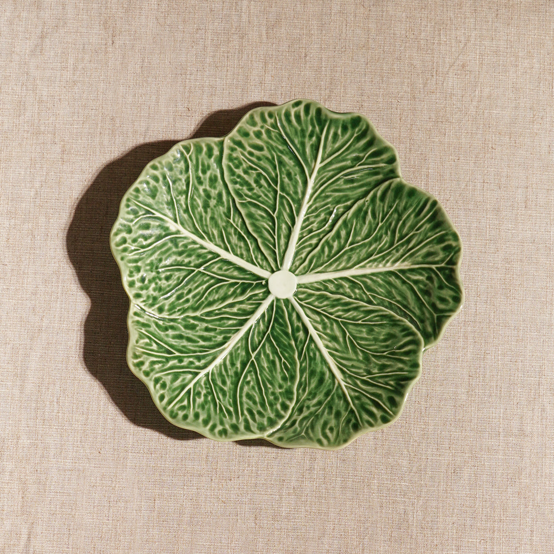 Shop Green Lettuce Leaf Ceramic Platter small - at Best Price Online in ...