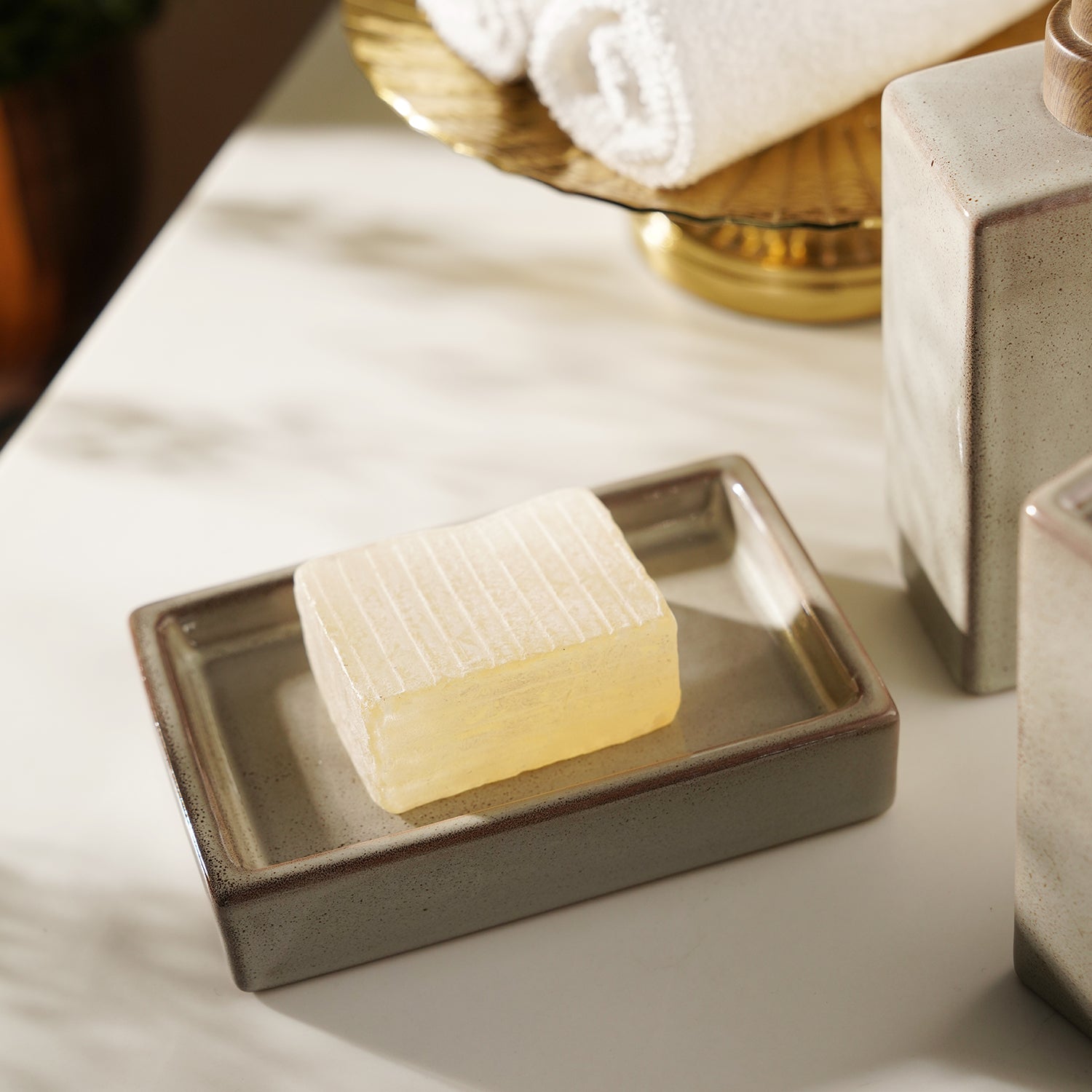 Medium Soap store Stone Dishes- Polka Dots