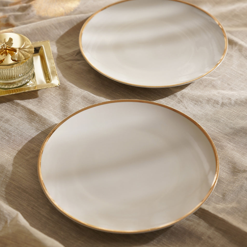 Gold and white dinnerware hotsell