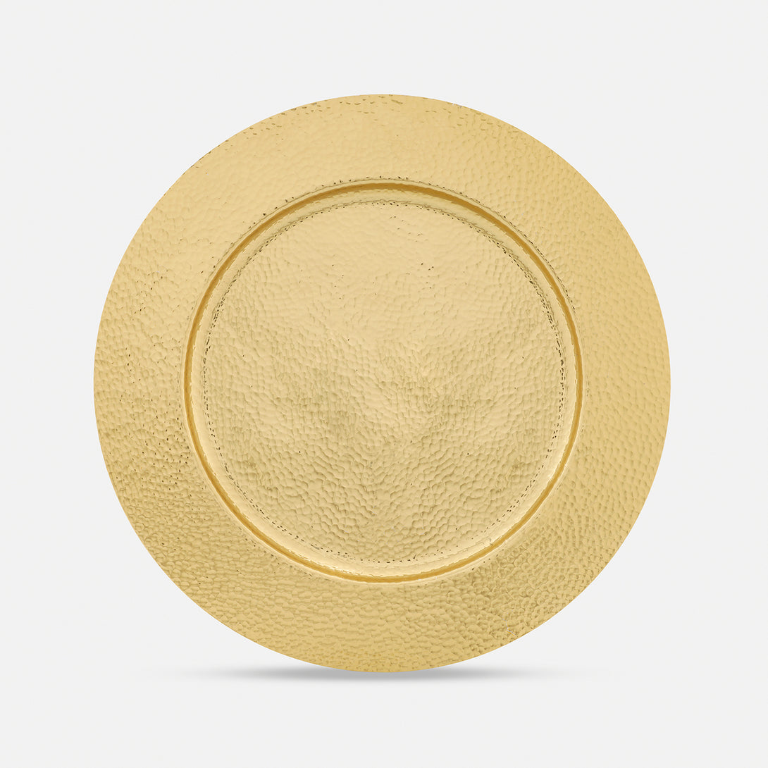 Shop Gold Hammered Decorative Metal Plate - Small - at Best Price ...
