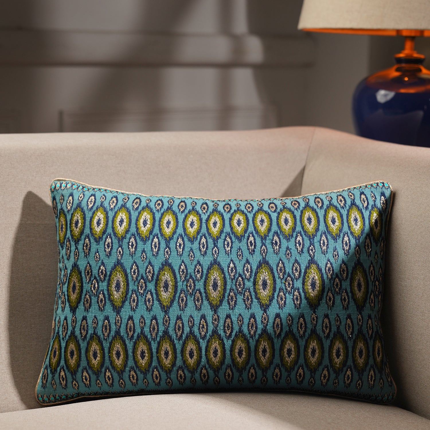 Blue clearance rectangle cushion