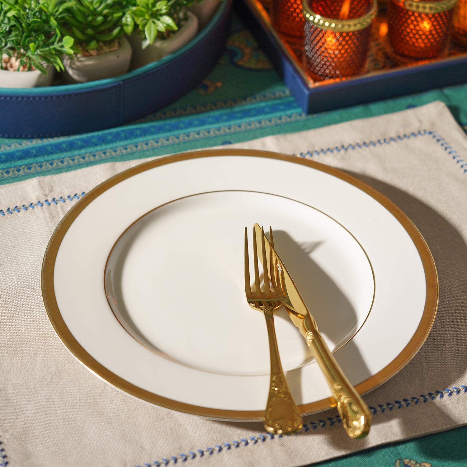 Gold ceramic plates best sale