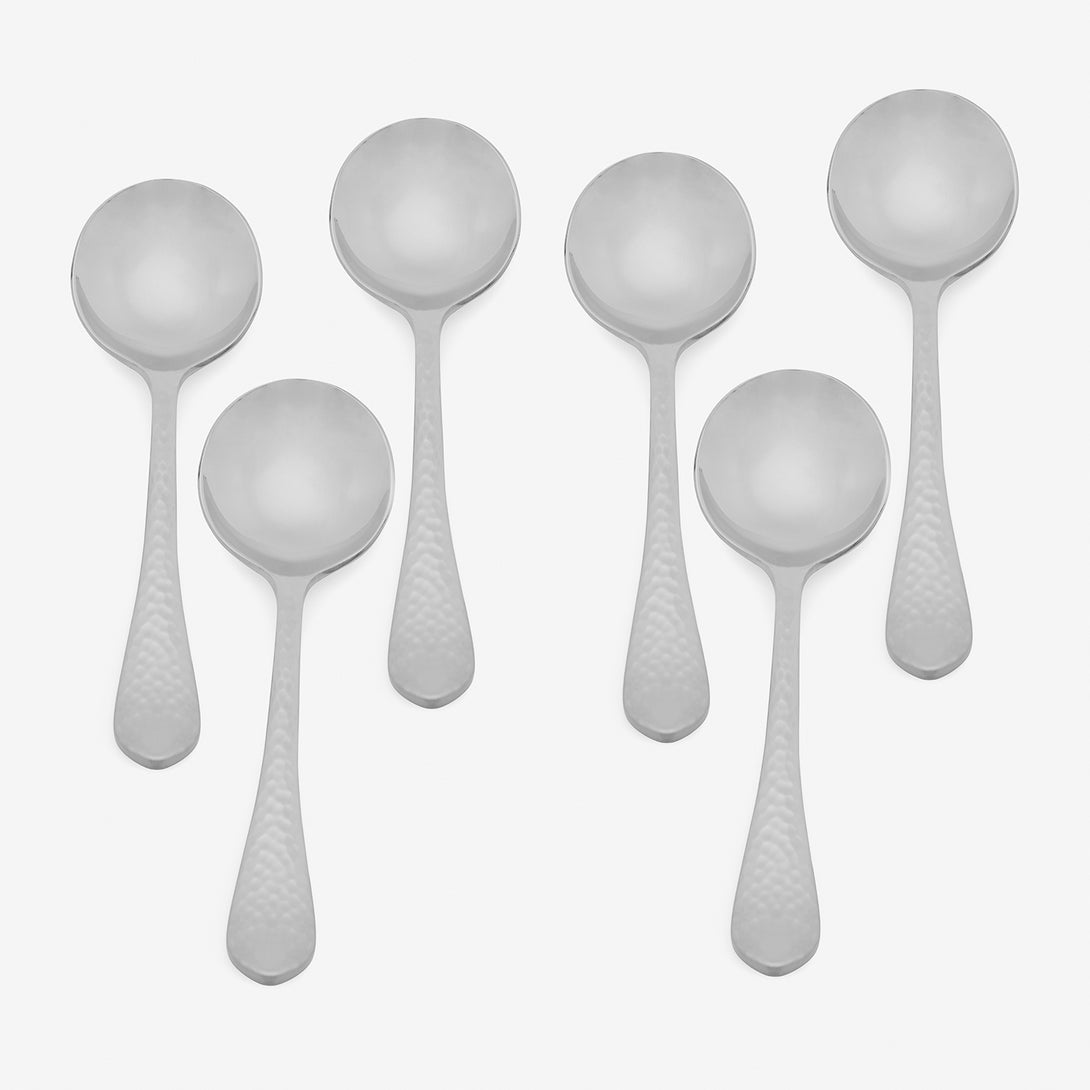 Shop Set Of 6 Silver Stainless Steel Soup Spoons At Best Price Online In India 8816