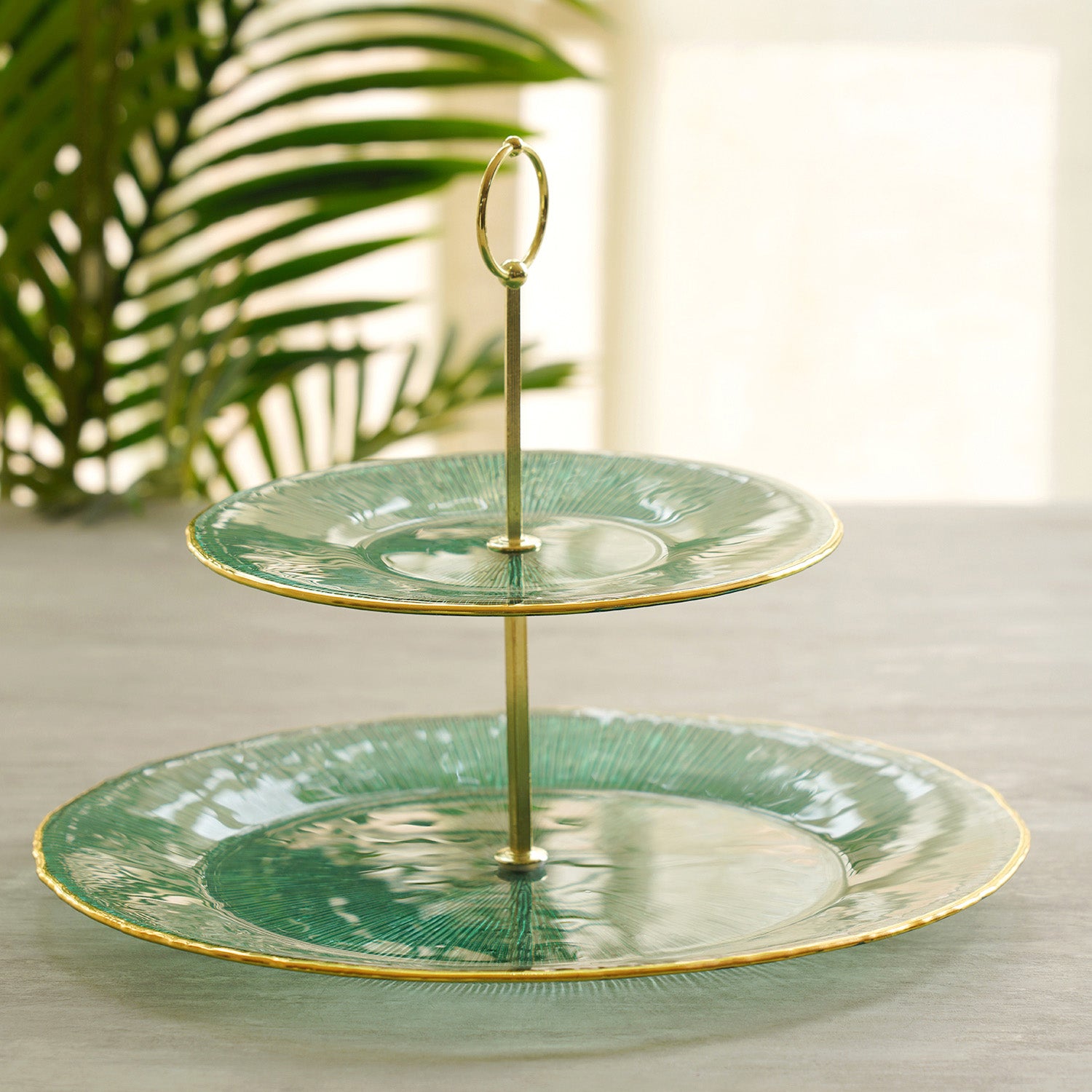 Shop Fusion Green Gold Cake Stand at Best Price Online in India