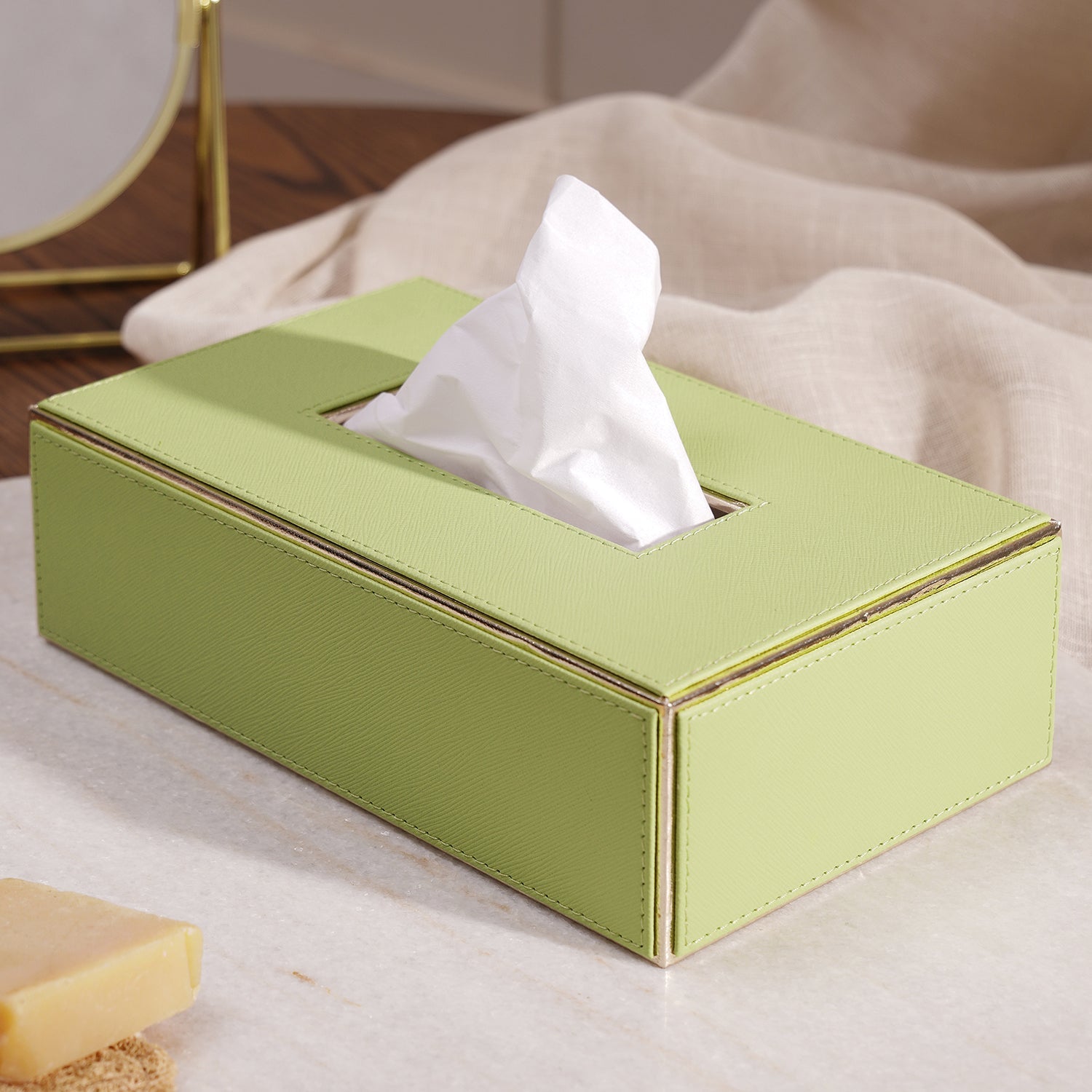 Green tissue box deals cover